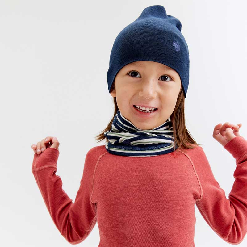 Wool Tube KidsJr, Navy Stripe, hi-res